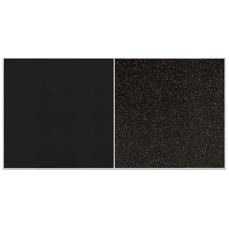 United Visual Products Sliding Door Indoor Enclosed Corkboard, 9 UV9012ACS-GOLD-ULTMAR